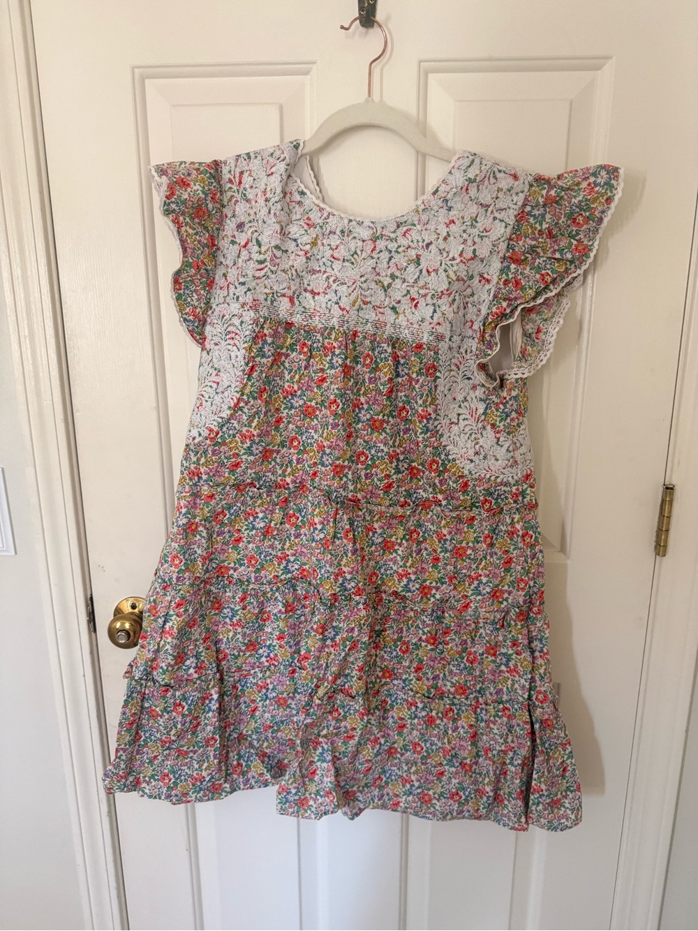 J.Marie Floral Ruffle Sleeve Mini Dress